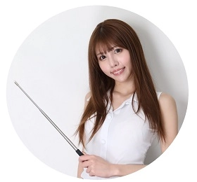 棒で指す女性のアイコン